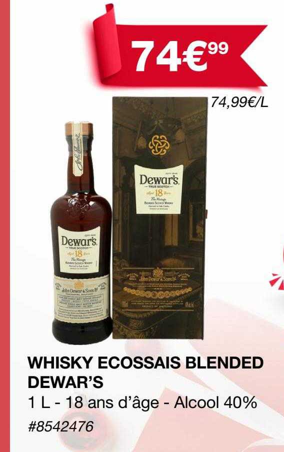 whisky ecossais blended dewar's