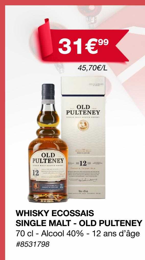 whisky ecossais single malt - old pulteney
