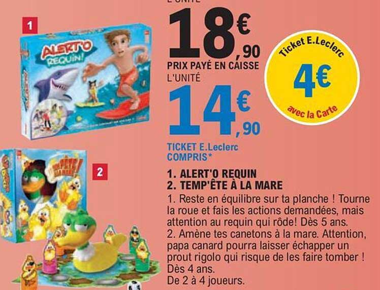 1. alert'o requin 2. tempête à la mare