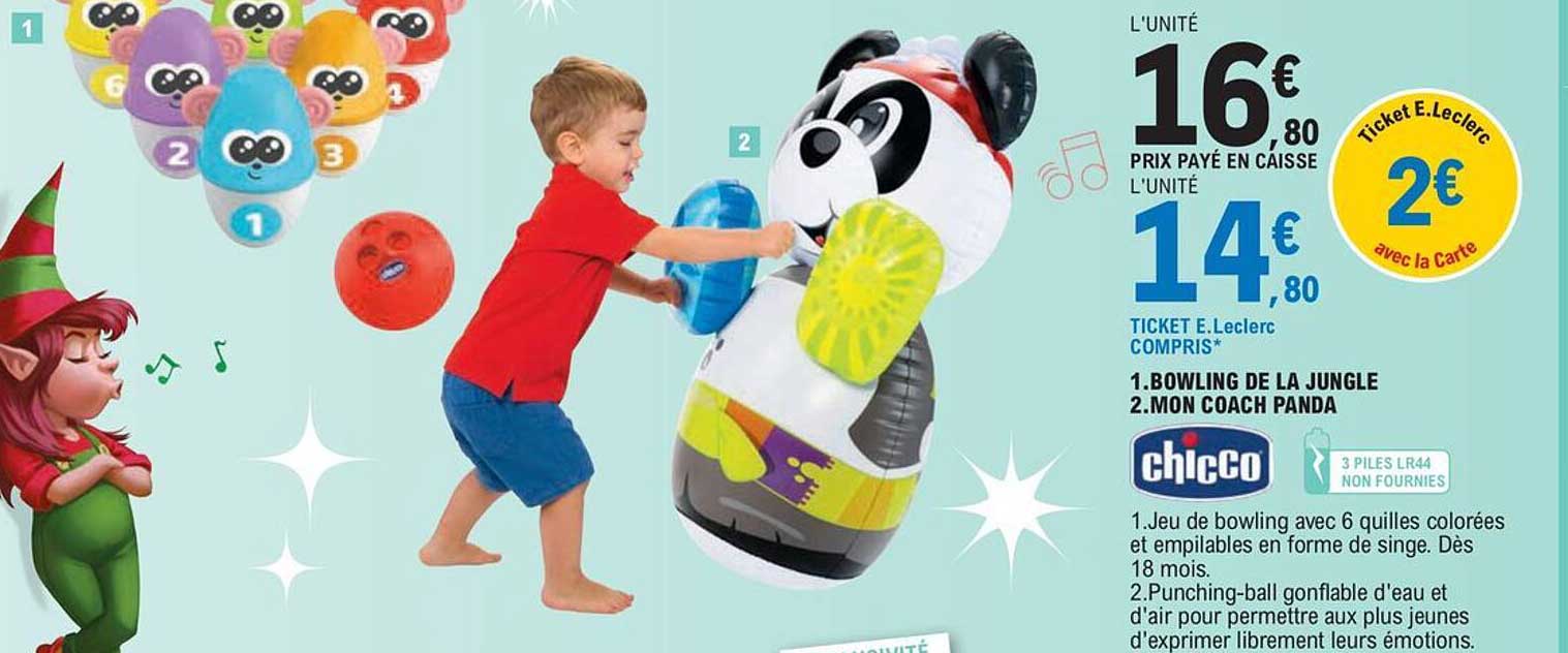 1. bowling de la jungle 2. mon coach panda