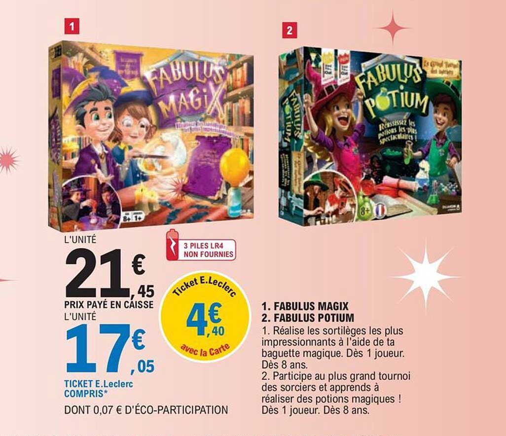 1. fabulus magix 2. fabulus potium