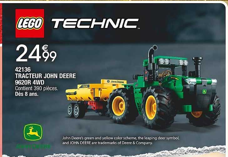 42136 tracteur john deere lego technic