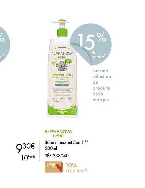 alphanova bébé moussant 3 en 1