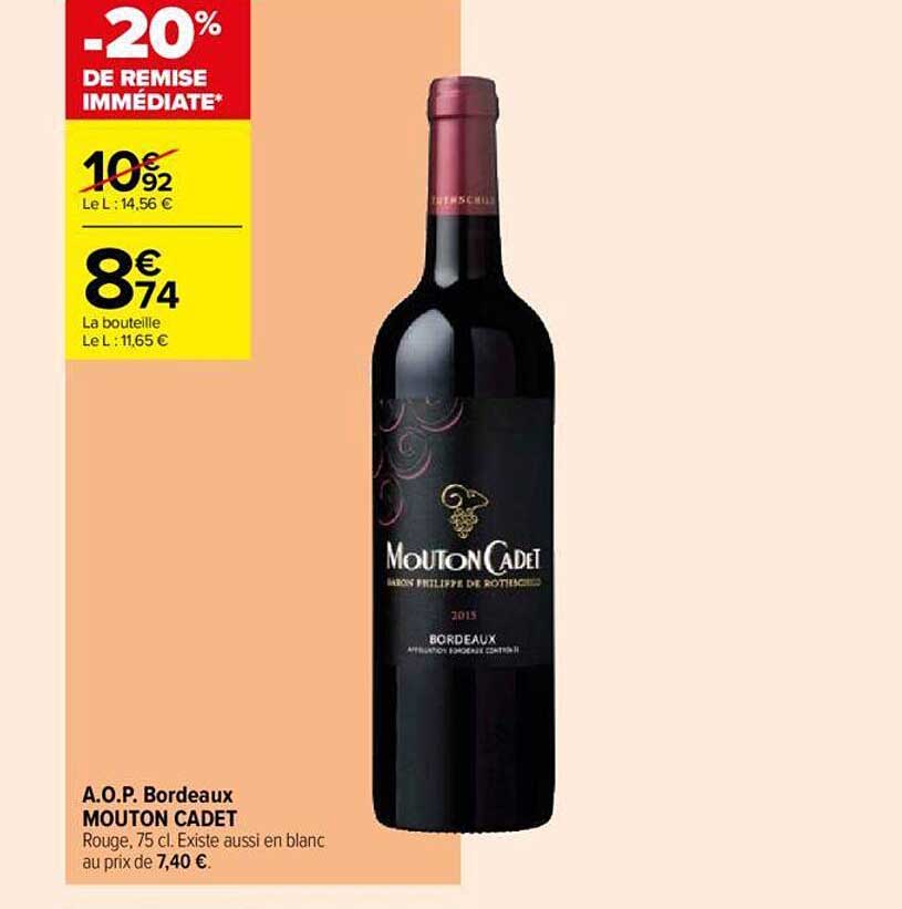 aop bordeaux mouton cadet