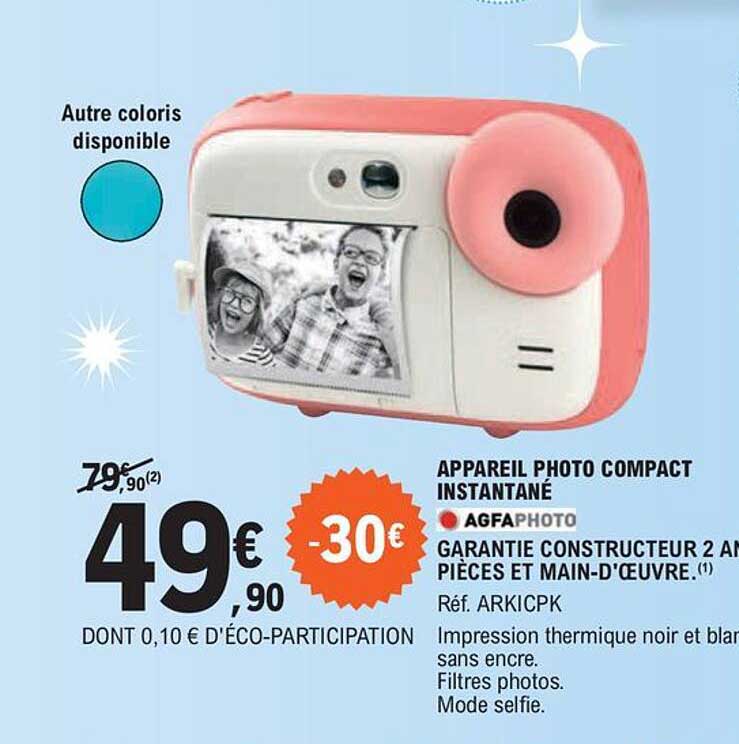appareil photo compact instantané agfaphoto