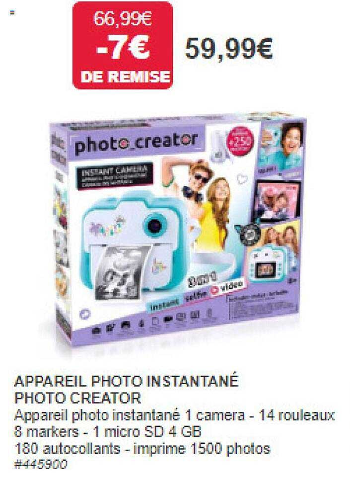 appareil photo instantané photo creator