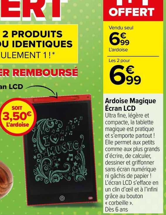 ardoise magique écran lcd