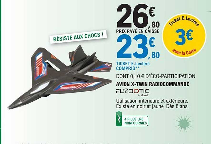 avion x-twin radiocommandé flybotic