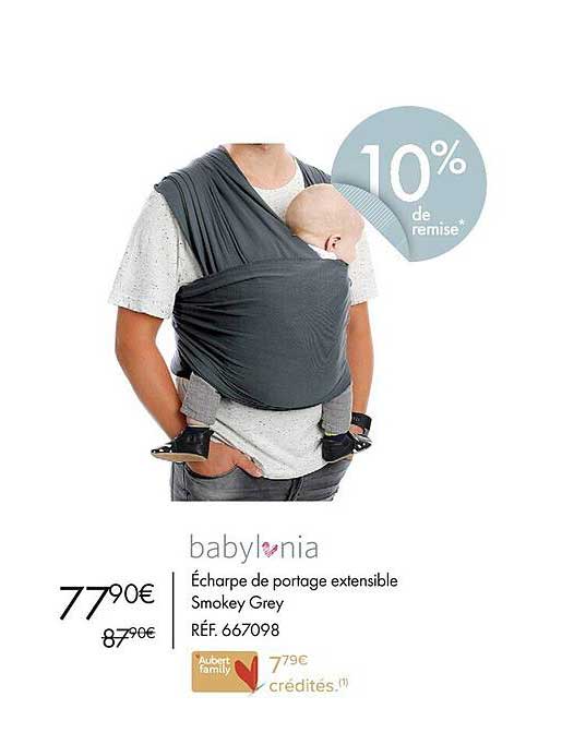 babylonia écharpe de portage extensible smokey grey