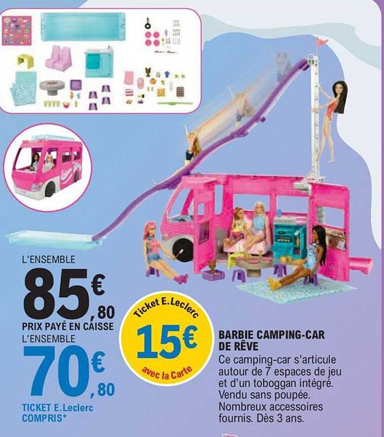 barbie camping-car de rêve