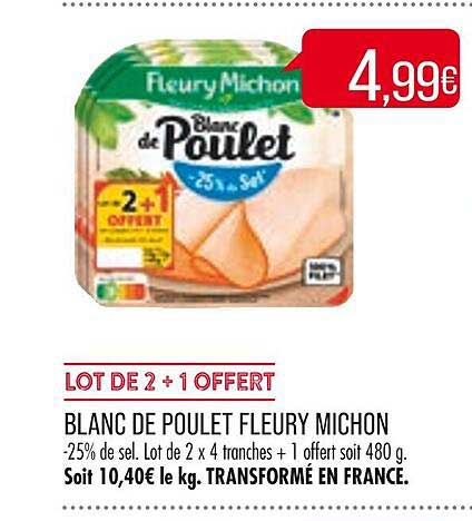 blanc de poulet fleury michon