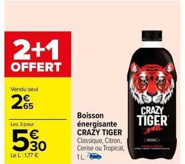 boisson énergisante crazy tiger
