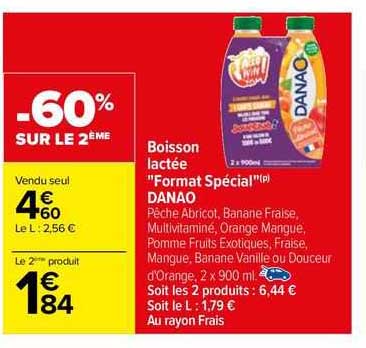 boisson lactée "format spécial" danao