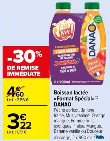 boisson lactée "format spécial" danao