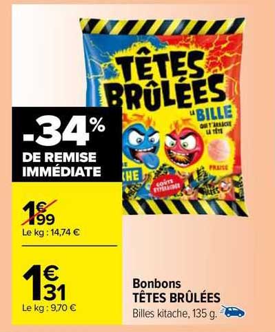 bonbons têtes brûlées