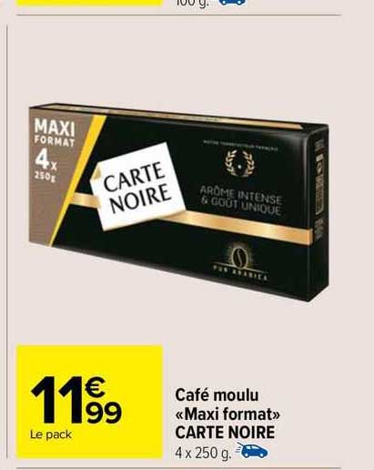 café moulu "maxi format" carte noire