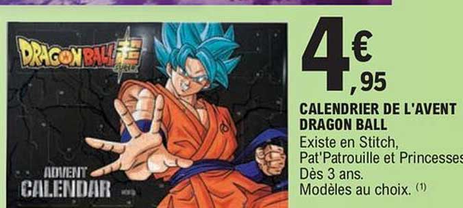 calendrier de l'avent dragon ball
