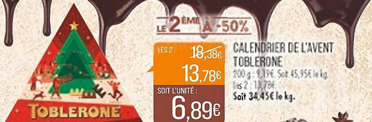 Calendrier De L'avent Toblerone