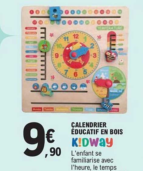 Calendrier éducatif En Bois Kidway