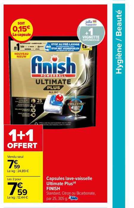 capsules lave-vaisselle ultimate plus finish