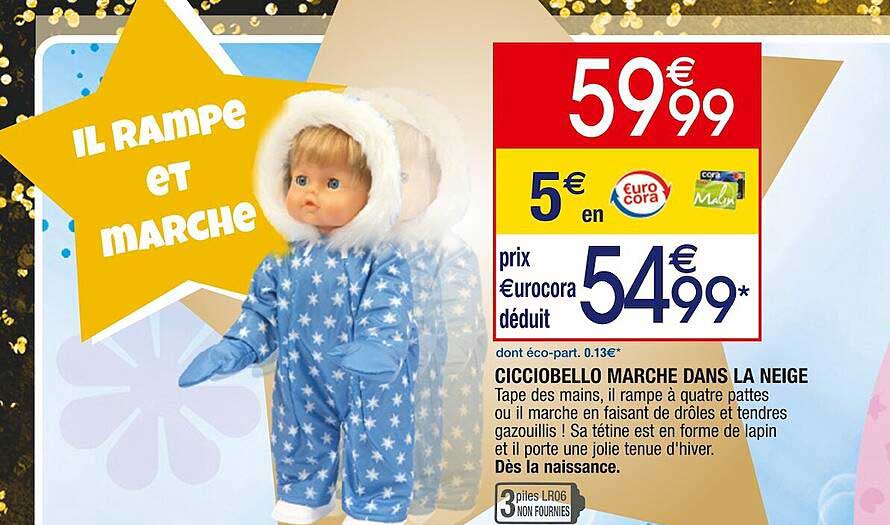 cicciobello marche  dans la neige