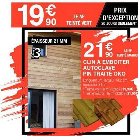 clin à emboiter autoclave pin traité oko