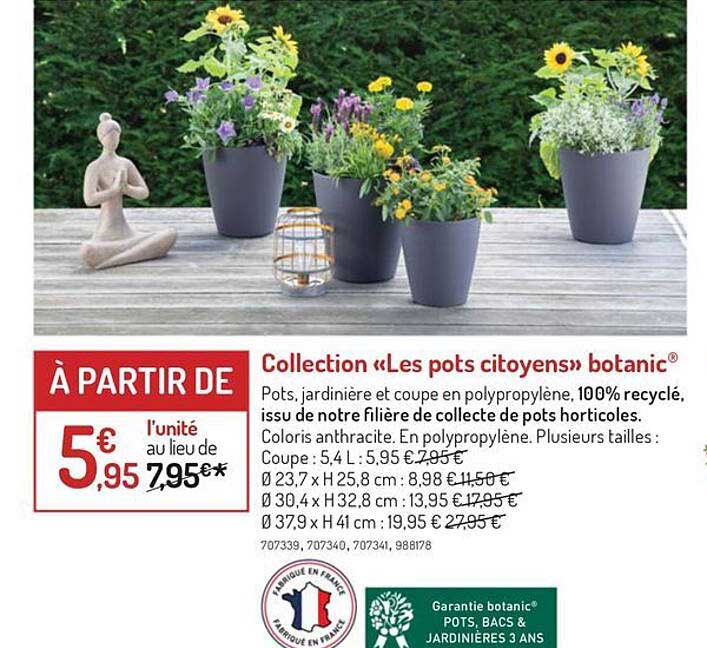 collection «les pots citoyens» botanic