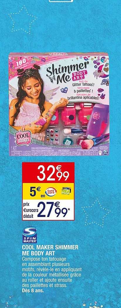 cool maker shimmer me body art