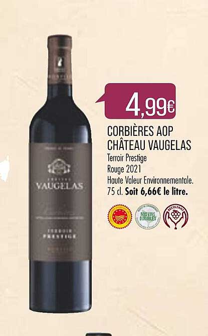 corbières aop château vaugelas