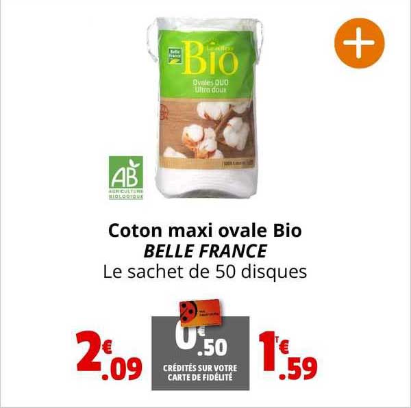 Coton Maxi Ovale Bio Belle France