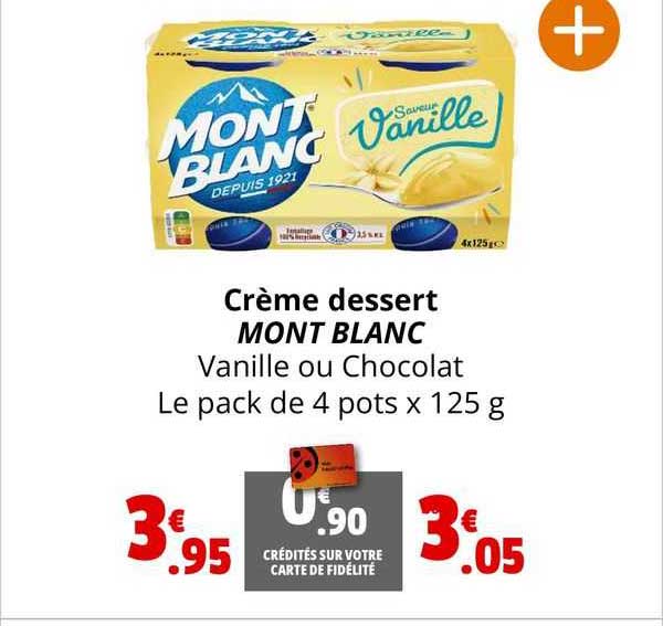 Crème Dessert Mont Blanc