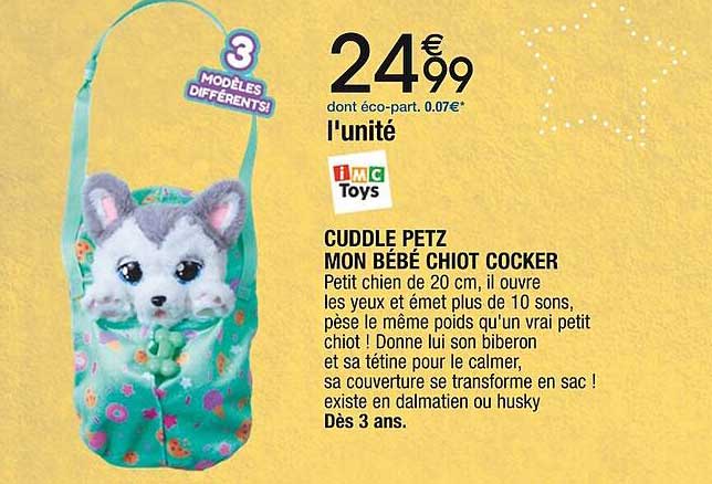 cuddle petz mon bébé chiot cocker