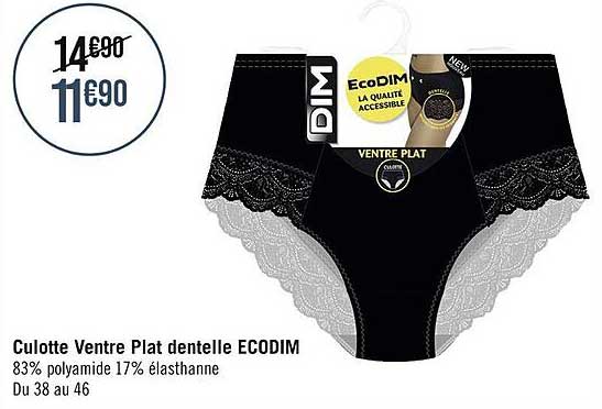 culotte ventre plat dentelle ecodim