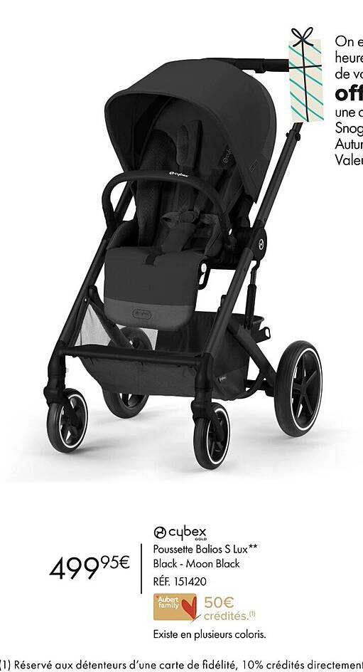 cybex  poussette balios s lux black-moon black