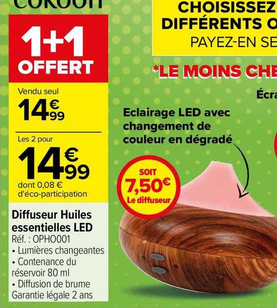 diffuseur huiles essentielles led