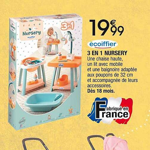 écoiffier 3 en 1 nursery