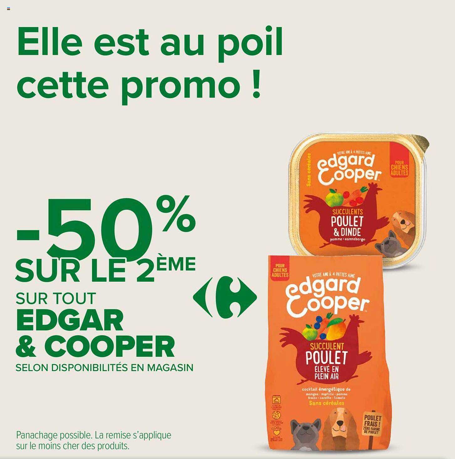 edgar & cooper -50% sur le 2ème