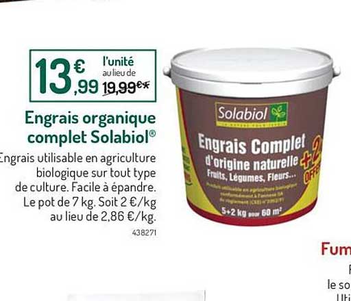 engrais organique complet solabiol