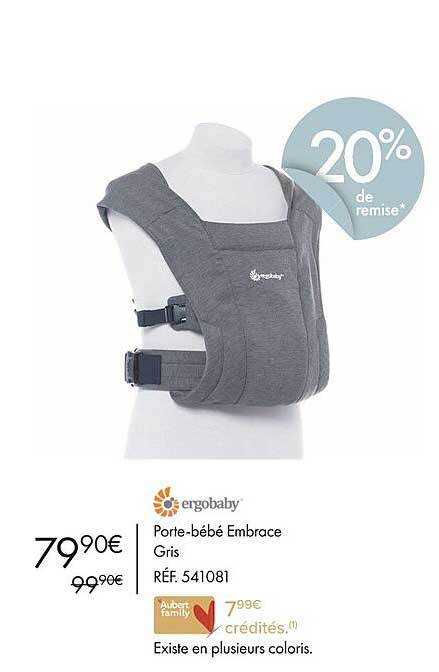 ergobaby porte-bébé embrace gris