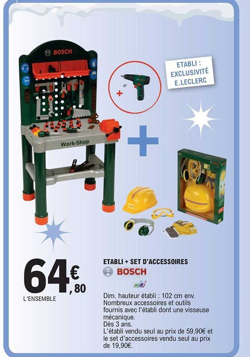 etabli + set d'accessoires bosch