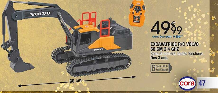 excavatrice r-c volvo 60 cm 2,4 ghz