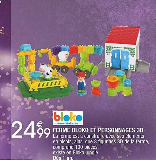 ferme bloko et personnages 3d