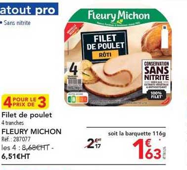 filet de poulet fleury michon