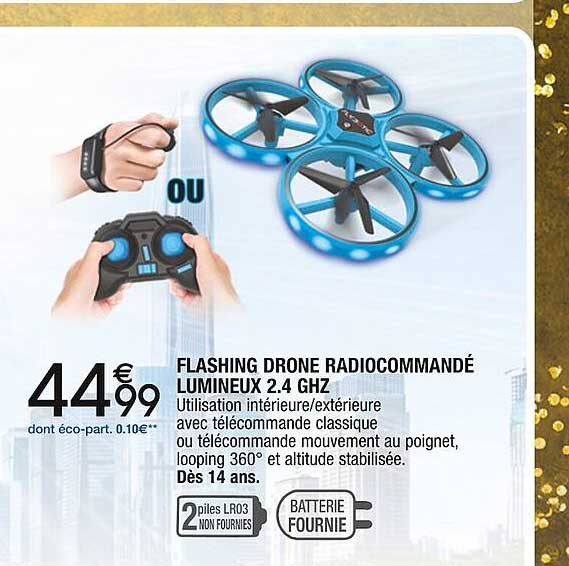 flashing drone radiocommandé lumineux 2.4 ghz