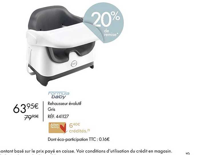 formula baby rehausseur évolutif gris
