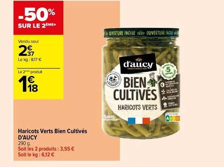 haricots verts bien cultivés d'aucy