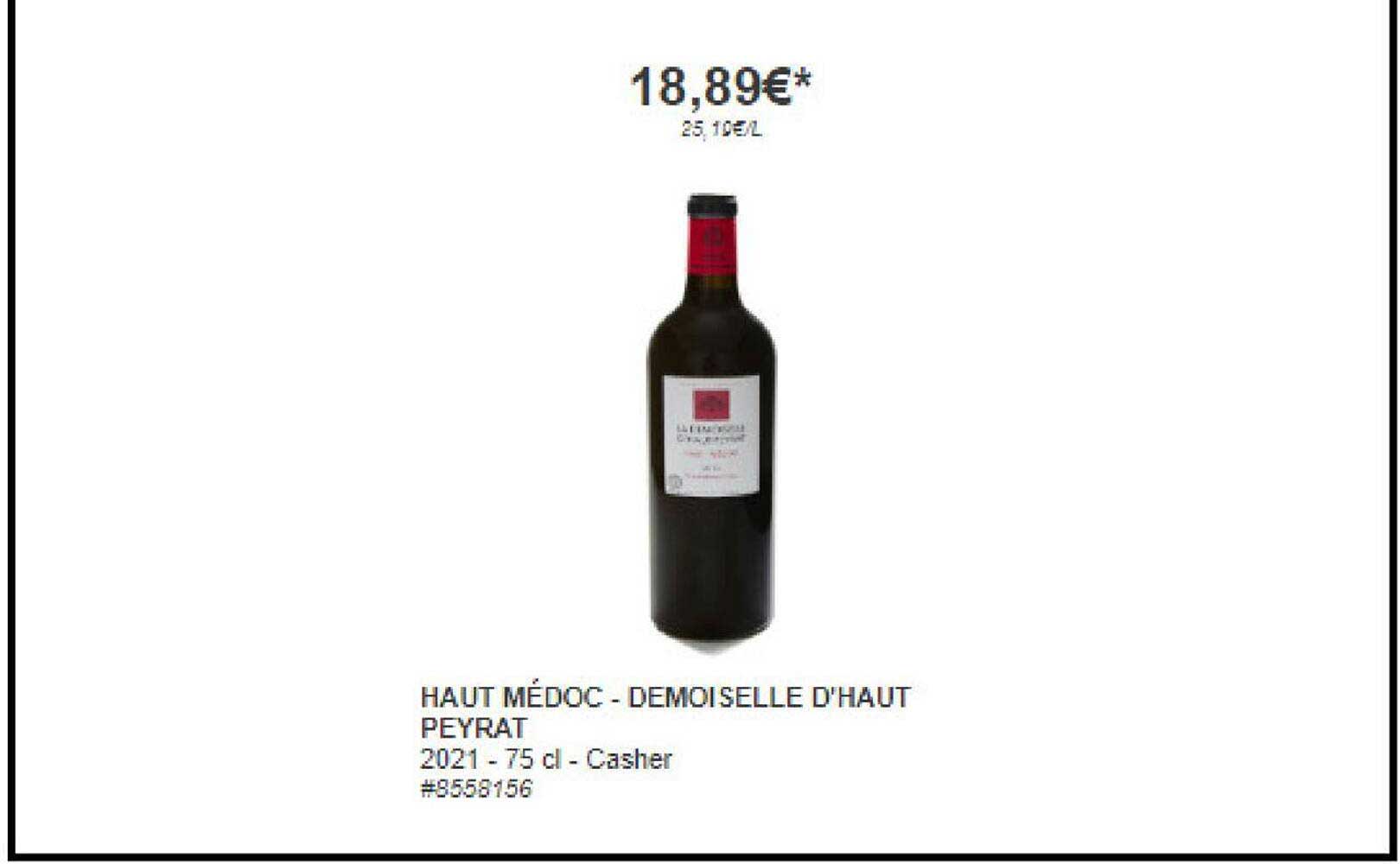 haut médoc - demoiselle d'haut peyrat