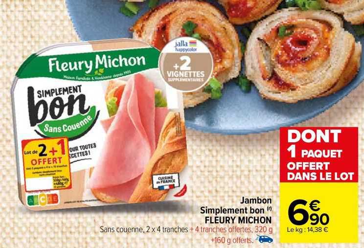 jambon simplement de bon fleury michon