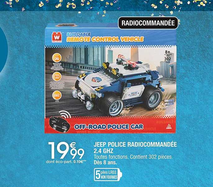 jeep police radiocommandée 2.4 ghz