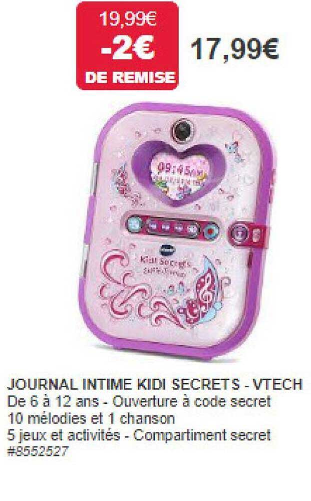 journal intime kidi secrets - vtech